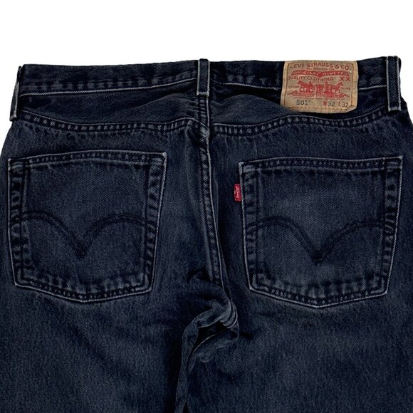Y2K Levis 501 Jeans Men's Cotton Button Fly Straight Leg 32/31 - Picture 6 of 16